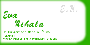 eva mihala business card